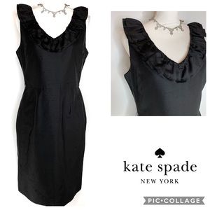 KATE SPADE Black Silk Little Black Dress size 8
